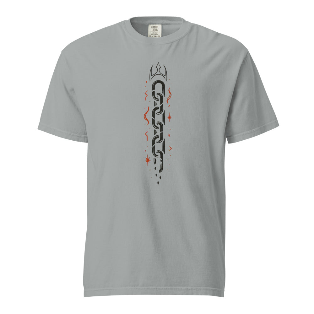 Gleipnir: The Unbreakable Fetter design, on a granite heavyweight Comfort Colors tee.